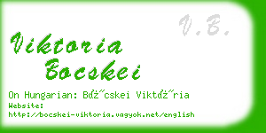 viktoria bocskei business card